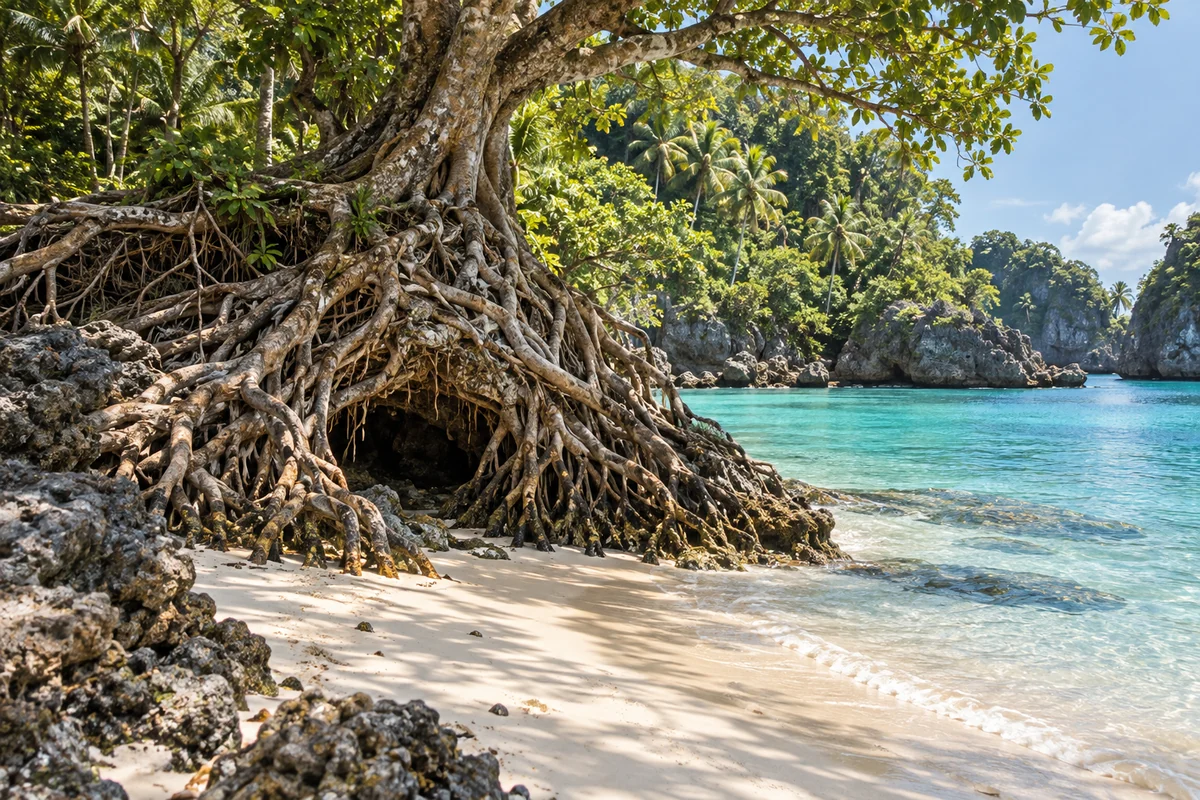 Beach & roots — Concept scene