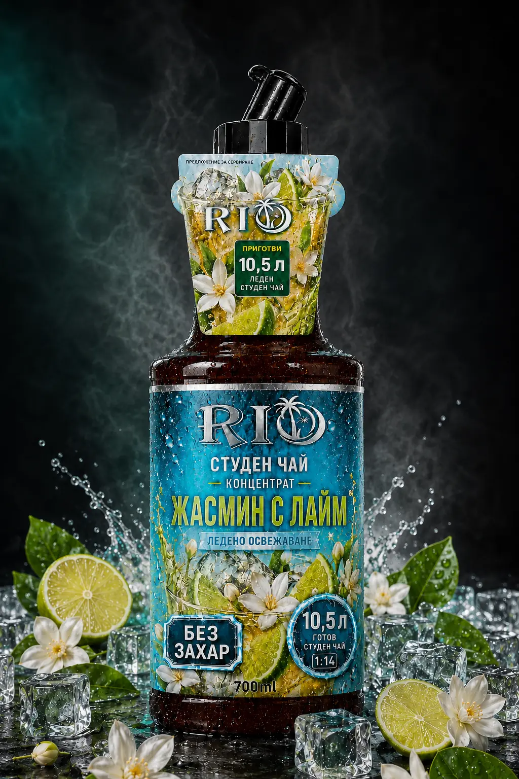 RIO Sugar-free iced tea concentrate Jasmine & Lime 700 ml
