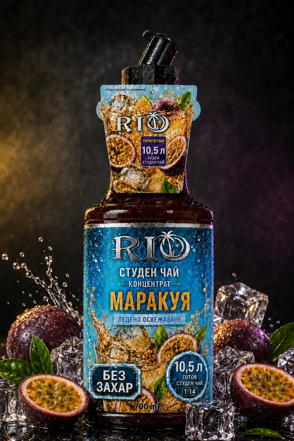 RIO Sugar-free iced tea concentrate Passion Fruit 700 ml