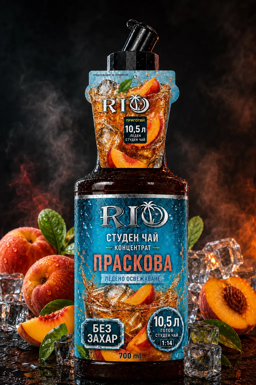 RIO Sugar-free iced tea concentrate Peach 700 ml